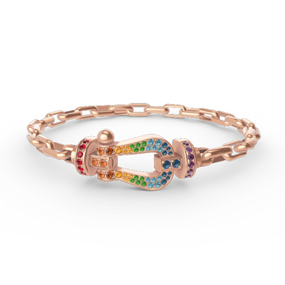 [Glitter Jewelry]FORCE LARGE HORSESHOE CLASP  METAL BRACELET