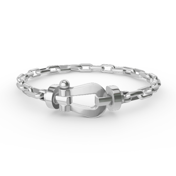 [Glitter Jewelry]FORCE LARGE HORSESHOE CLASP  METAL BRACELET