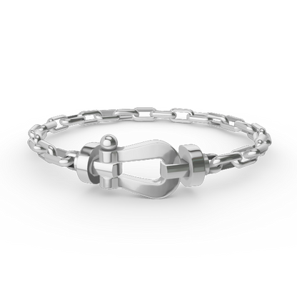 [Glitter Jewelry]FORCE LARGE HORSESHOE CLASP  METAL BRACELET