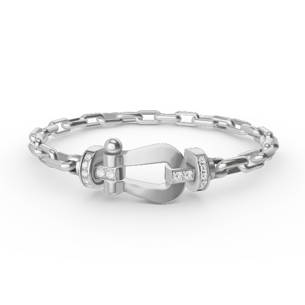 [Glitter Jewelry]FORCE LARGE HORSESHOE CLASP  METAL BRACELET