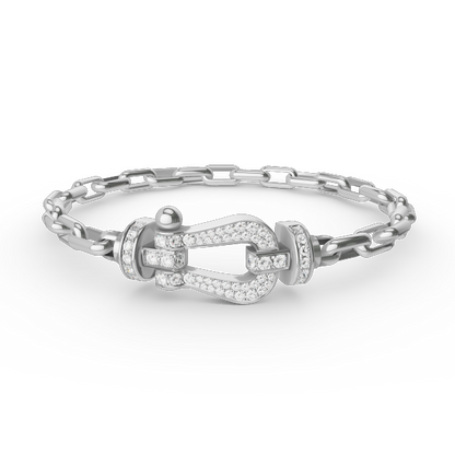 [Glitter Jewelry]FORCE LARGE HORSESHOE CLASP  METAL BRACELET