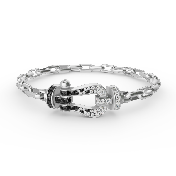 [Glitter Jewelry]FORCE LARGE HORSESHOE CLASP  METAL BRACELET
