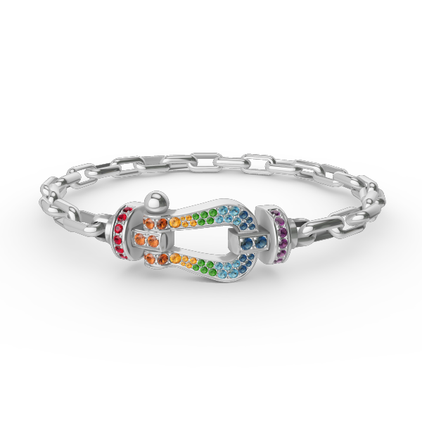 [Glitter Jewelry]FORCE LARGE HORSESHOE CLASP  METAL BRACELET