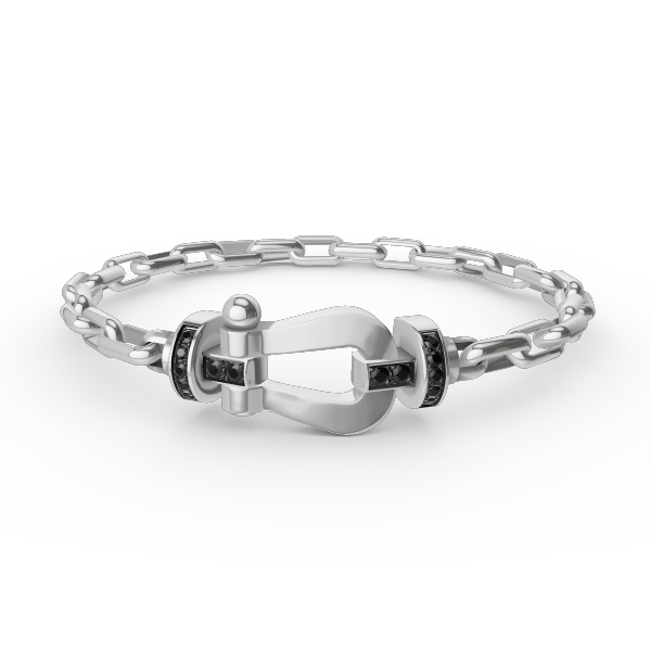 [Glitter Jewelry]FORCE LARGE HORSESHOE CLASP  METAL BRACELET