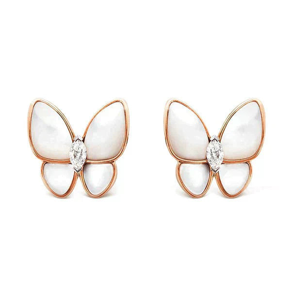 [Glitter Jewelry]BUTTERFLY MOP DIAMOND EARRINGS