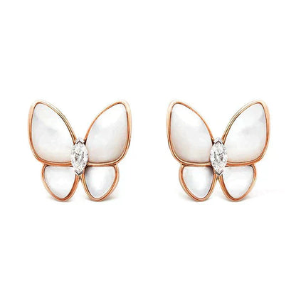 [Glitter Jewelry]BUTTERFLY MOP DIAMOND EARRINGS