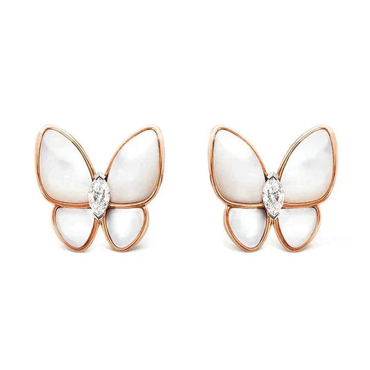 [Glitter Jewelry]BUTTERFLY MOP DIAMOND EARRINGS