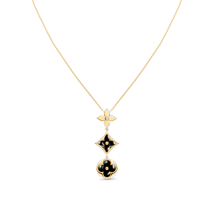[Glitter Jewelry]STAR AND SUN ONYX PINK GOLD NECKLACE