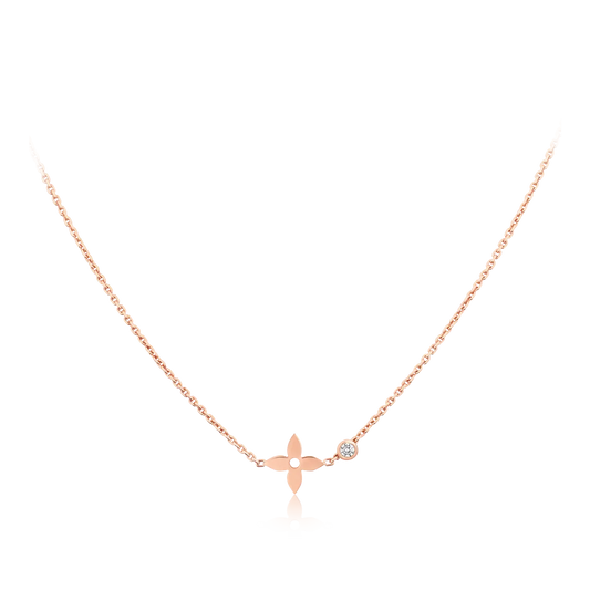 [Glitter Jewelry]BLOSSOM PENDANT PINK GOLD AND DIAMOND