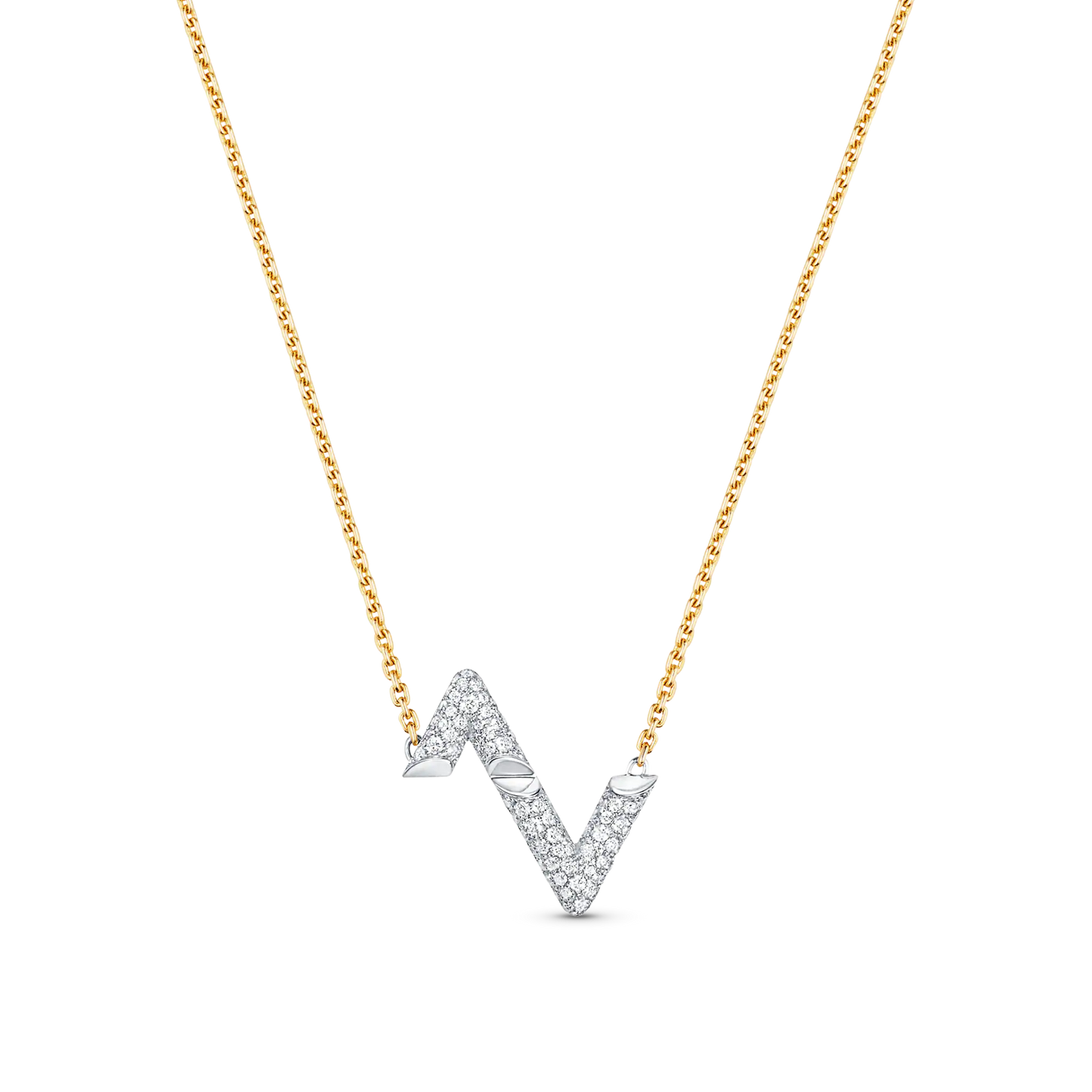 [Glitter Jewelry]VOLT SILVER DIAMOND PEDANT NECKLACE