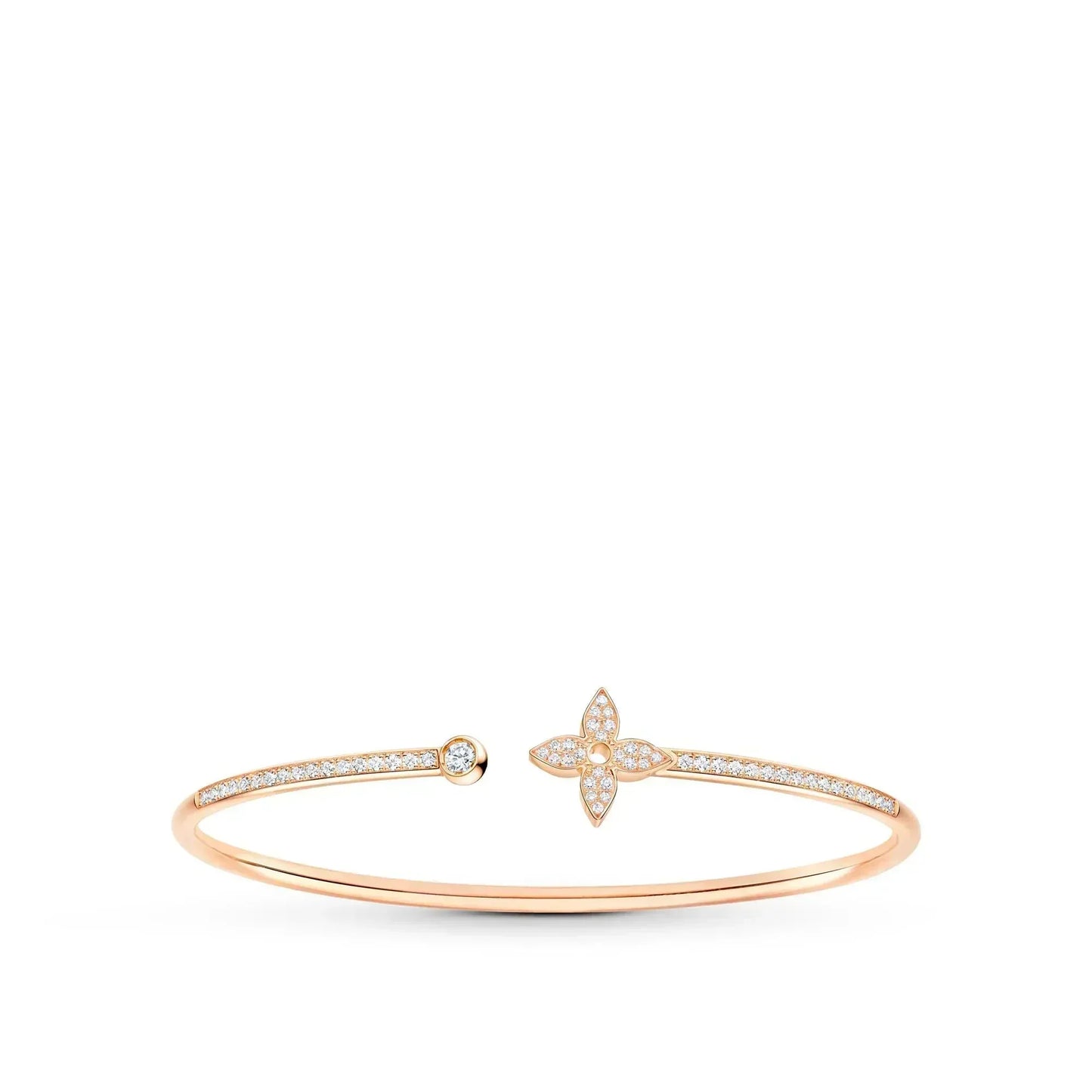 [Glitter Jewelry]IDYLLE PINK GOLD OPEN BRACELET DIAMOND PAVED