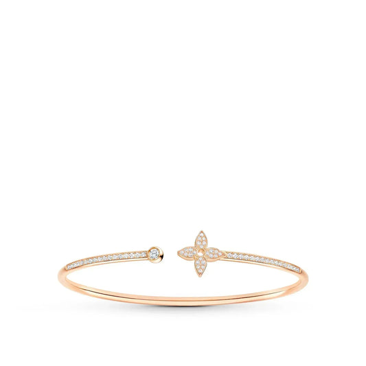 [Glitter Jewelry]IDYLLE PINK GOLD OPEN BRACELET DIAMOND PAVED