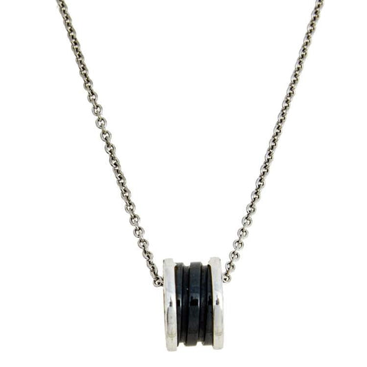 [Glitter Jewelry]ZERO 1 BLACK CERAMIC SILVER NECKLACE