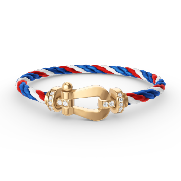 [Glitter Jewelry]FORCE LARGE HORSESHOE HALF DIAMOND BRACELET GOLD