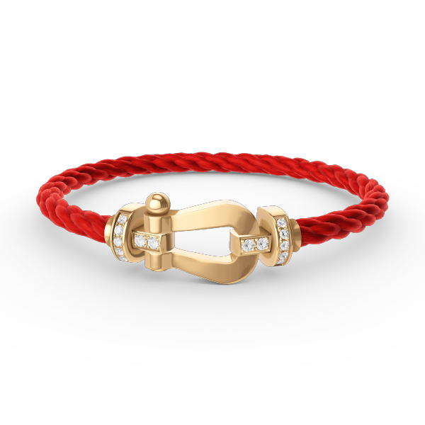 [Glitter Jewelry]FORCE LARGE HORSESHOE HALF DIAMOND BRACELET GOLD