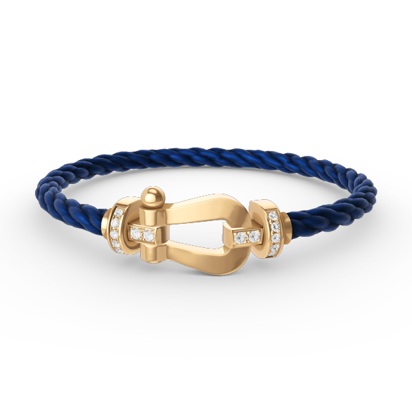 [Glitter Jewelry]FORCE LARGE HORSESHOE HALF DIAMOND BRACELET GOLD