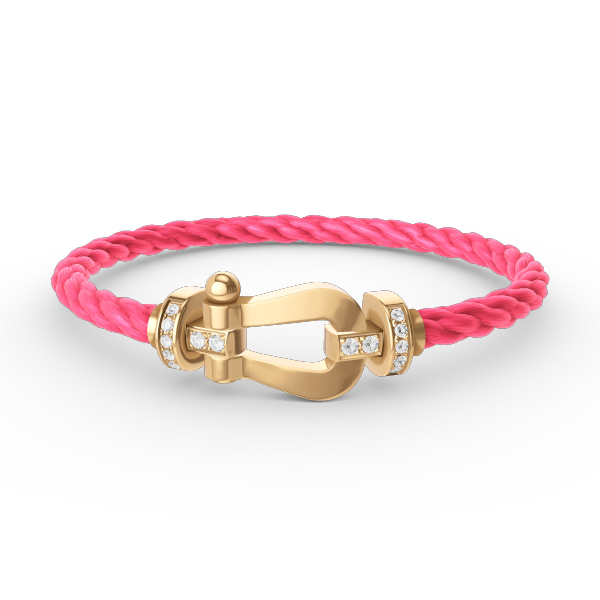 [Glitter Jewelry]FORCE LARGE HORSESHOE HALF DIAMOND BRACELET GOLD