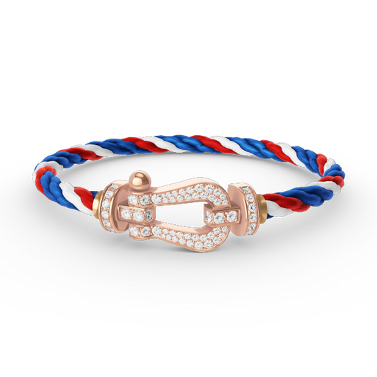 [Glitter Jewelry]FORCE LARGE HORSESHOE FULL DIAMOND BRACELET ROSE GOLD