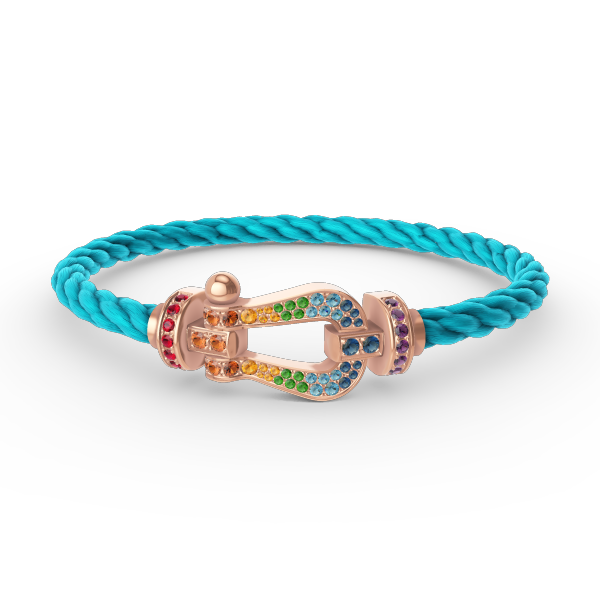 [Glitter Jewelry]FORCE LARGE HORSESHOE  COLORED DIAMOND BRACELET ROSE GOLD