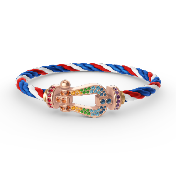[Glitter Jewelry]FORCE LARGE HORSESHOE  COLORED DIAMOND BRACELET ROSE GOLD