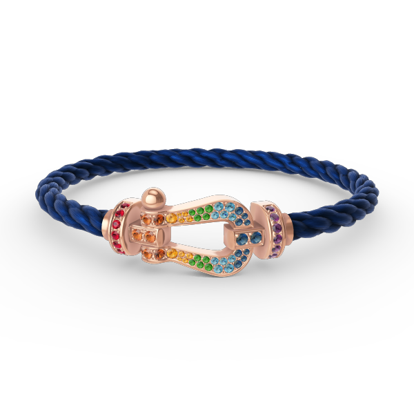 [Glitter Jewelry]FORCE LARGE HORSESHOE  COLORED DIAMOND BRACELET ROSE GOLD