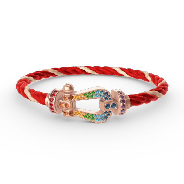 [Glitter Jewelry]FORCE LARGE HORSESHOE  COLORED DIAMOND BRACELET ROSE GOLD
