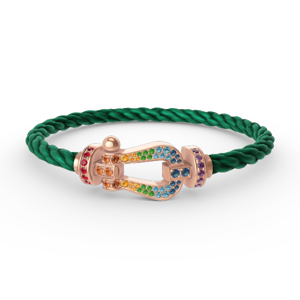 [Glitter Jewelry]FORCE LARGE HORSESHOE  COLORED DIAMOND BRACELET ROSE GOLD