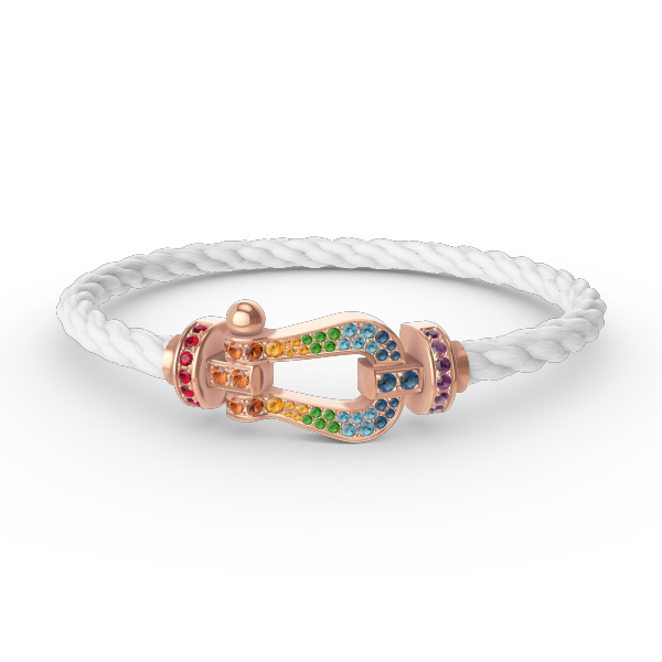 [Glitter Jewelry]FORCE LARGE HORSESHOE  COLORED DIAMOND BRACELET ROSE GOLD