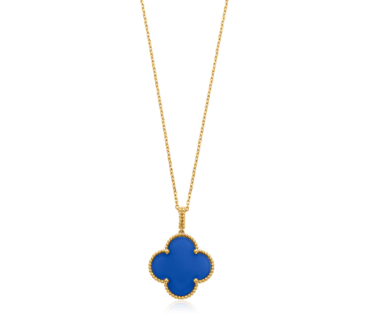[Glitter Jewelry]CLOVER 25MM NECKLACE TURQUOISE ROSE GOLD