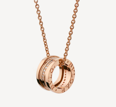 [Glitter Jewelry]ZERO 1 PINK GOLD DIAMOND NECKLACE