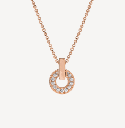 [Glitter Jewelry]GARI NECKLACE PINK GOLD DIAMOND