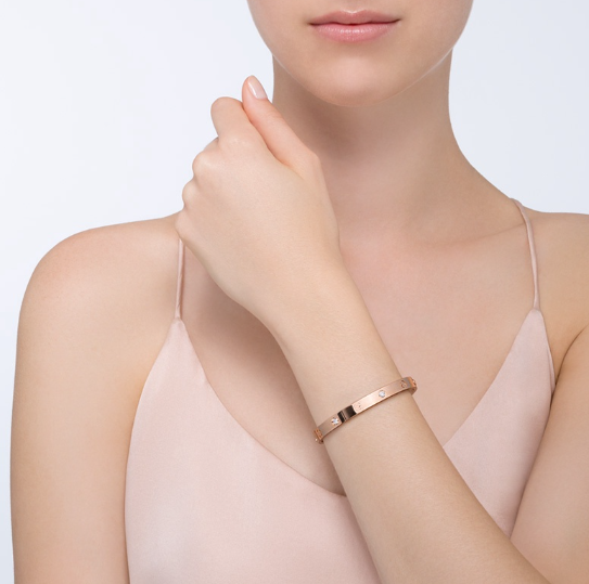 [Glitter Jewelry]LOVE BRACELET 6.1MM 4 DIAMONDS