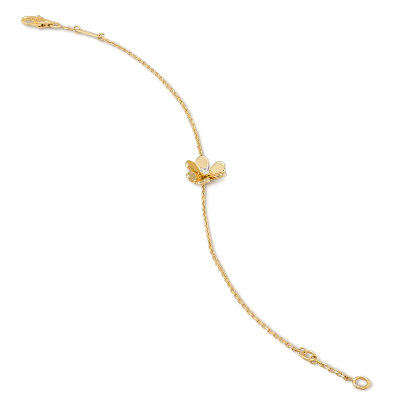 [Glitter Jewelry]FRIVOLE GOLD FLOWER PINK MALACHITE BRACELET