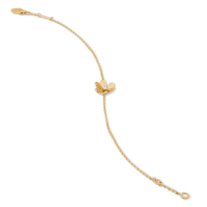 [Glitter Jewelry]FRIVOLE GOLD FLOWER PINK MALACHITE BRACELET