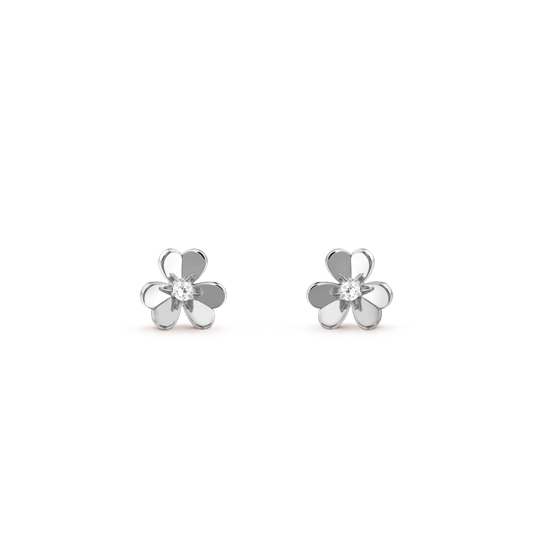[Glitter Jewelry]FRIVOLE MINI SILVER FLOWER EARRINGS