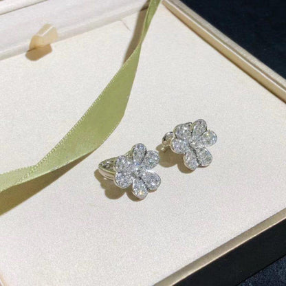 [Glitter Jewelry]FRIVOLE SILVER FLOWER DIAMOND EARRINGS