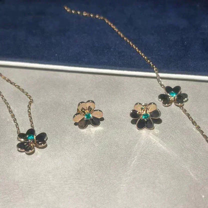 [Glitter Jewelry]FRIVOLE  FLOWER MALACHITE EARRINGS