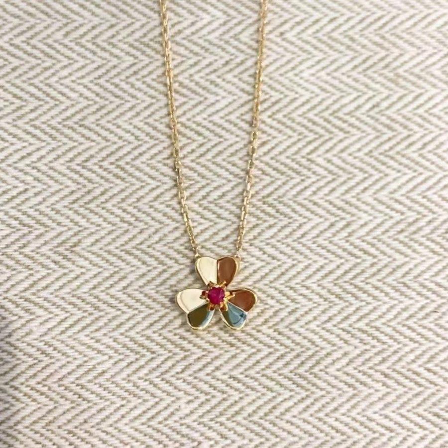 [Glitter Jewelry]FRIVOLE GOLD FLOWER NECKLACE