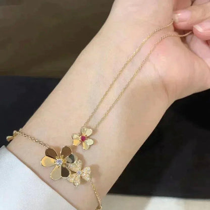 [Glitter Jewelry]FRIVOLE GOLD FLOWER NECKLACE