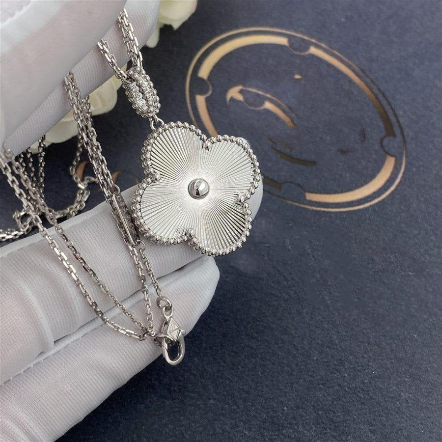 [Glitter Jewelry]CLOVER 25MM SILVER BIG CLOVER NECKLACE