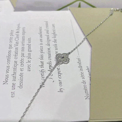 [Glitter Jewelry]CLOVER  SINGLE FLOWER BRACELET SILVER