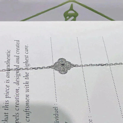 [Glitter Jewelry]CLOVER  SINGLE FLOWER BRACELET SILVER