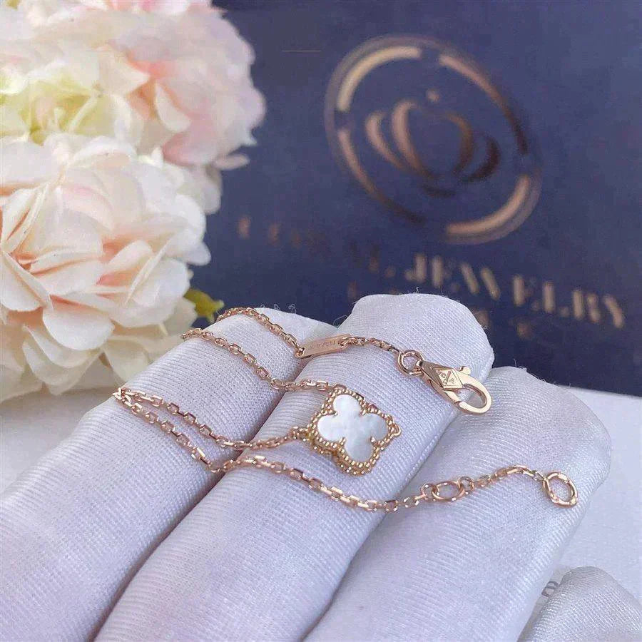 [Glitter Jewelry]CLOVER WHITE MOP SINGLE FLOWER BRACELET