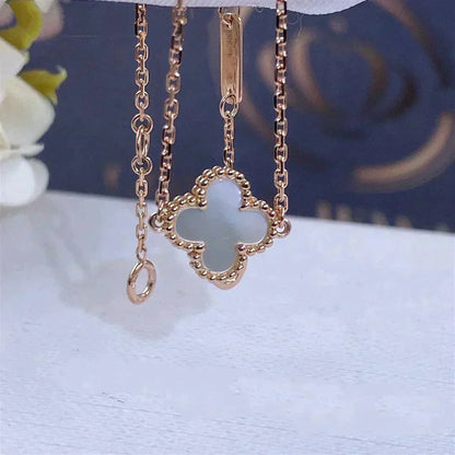 [Glitter Jewelry]CLOVER WHITE MOP SINGLE FLOWER BRACELET