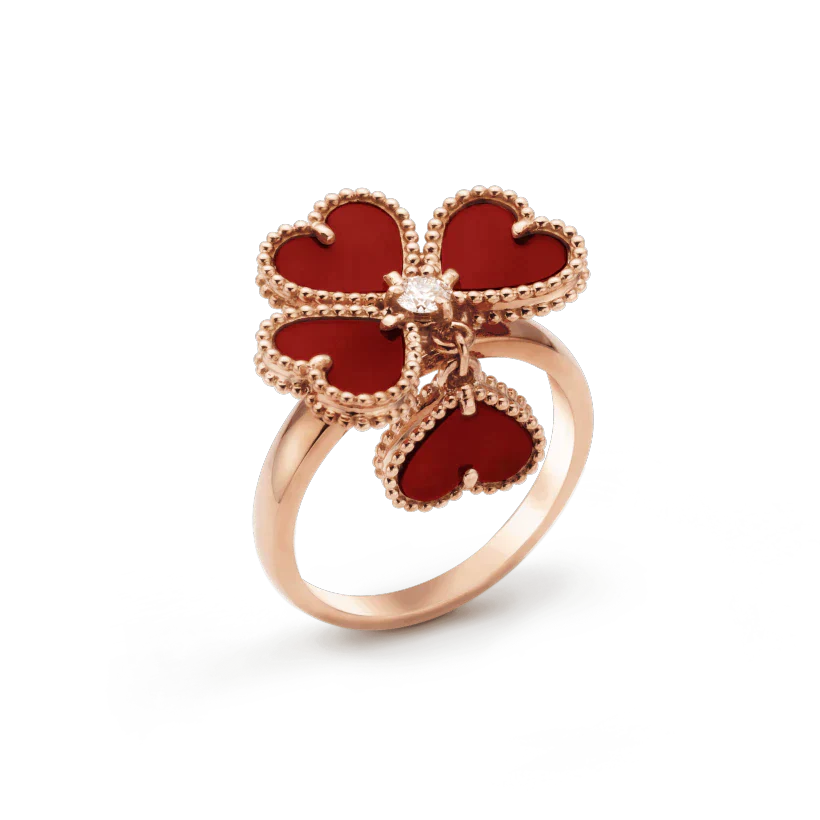 [Glitter Jewelry]SWEET CLOVER CARNELIAN RING