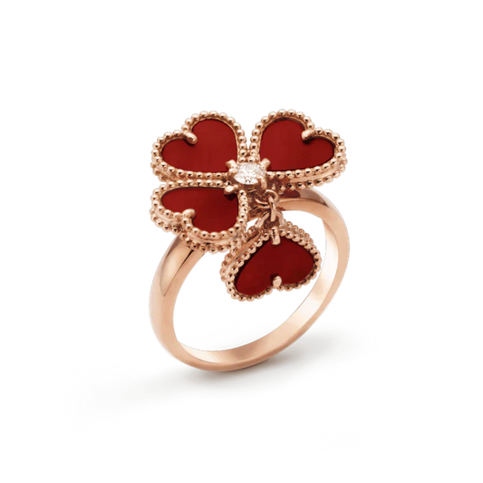 [Glitter Jewelry]SWEET CLOVER CARNELIAN RING
