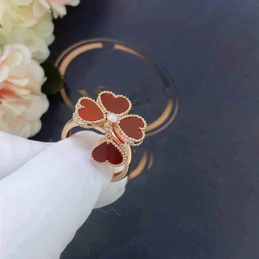 [Glitter Jewelry]SWEET CLOVER CARNELIAN RING