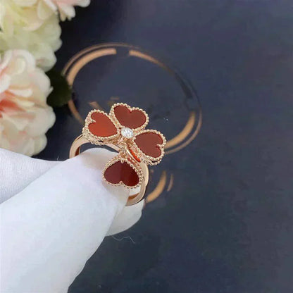 [Glitter Jewelry]SWEET CLOVER CARNELIAN RING