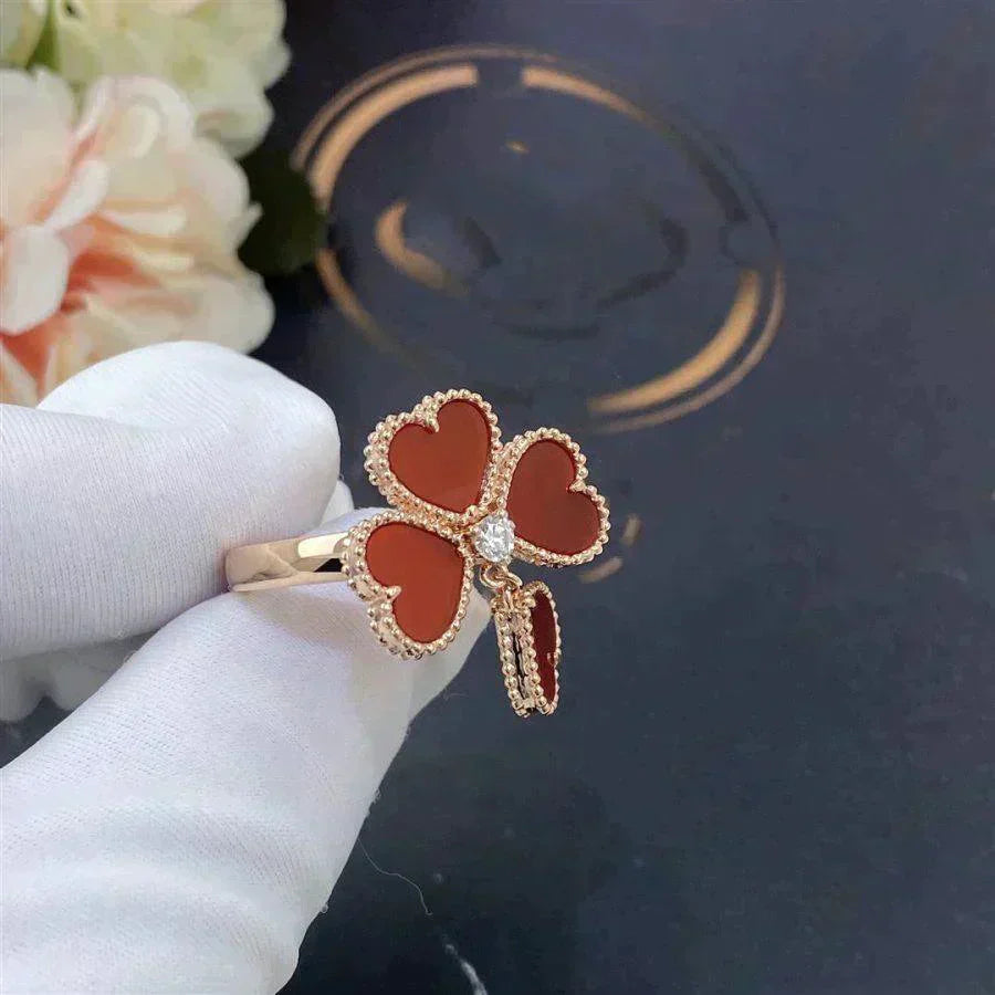 [Glitter Jewelry]SWEET CLOVER CARNELIAN RING