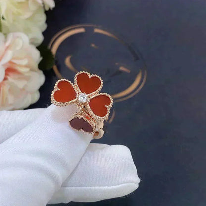 [Glitter Jewelry]SWEET CLOVER CARNELIAN RING